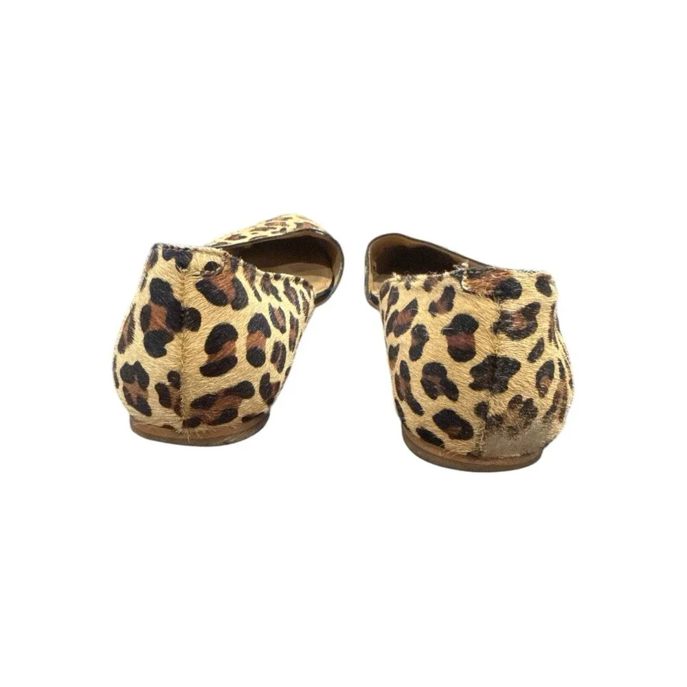 J.Crew Zoe Leopard Calf Hair d’Orsay Flats Pointed Toe Women’s Size 8.5 Animal